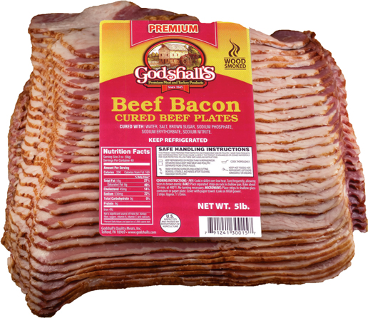 Beef Bacon Bulk Sliced, 5 Lb | Godshalls Food Service