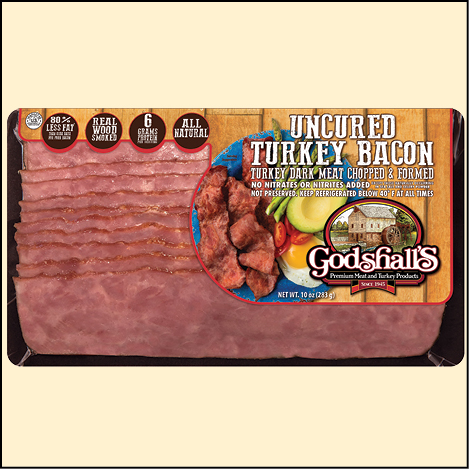 Uncured Turkey Bacon, 10 oz.