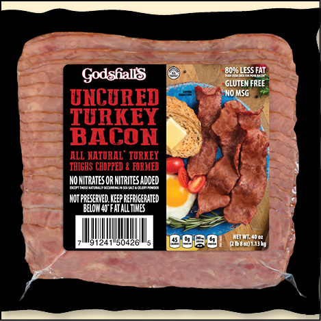 Uncured Turkey Bacon, 40 oz.