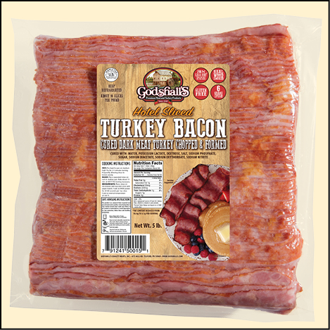Turkey Bacon Bulk Sliced, 5 lb