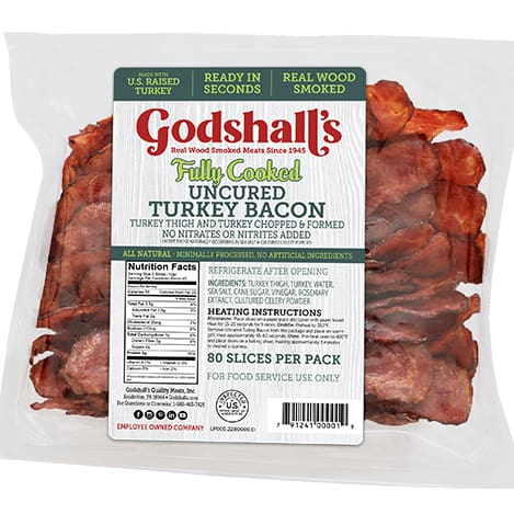 Read more about the article Fully Cooked Uncured Turkey Bacon (80 Count Buffet Style)